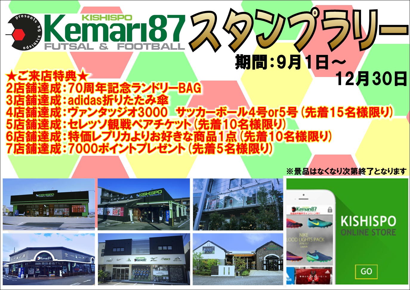 Kemari87　スタンプラリー開催☆